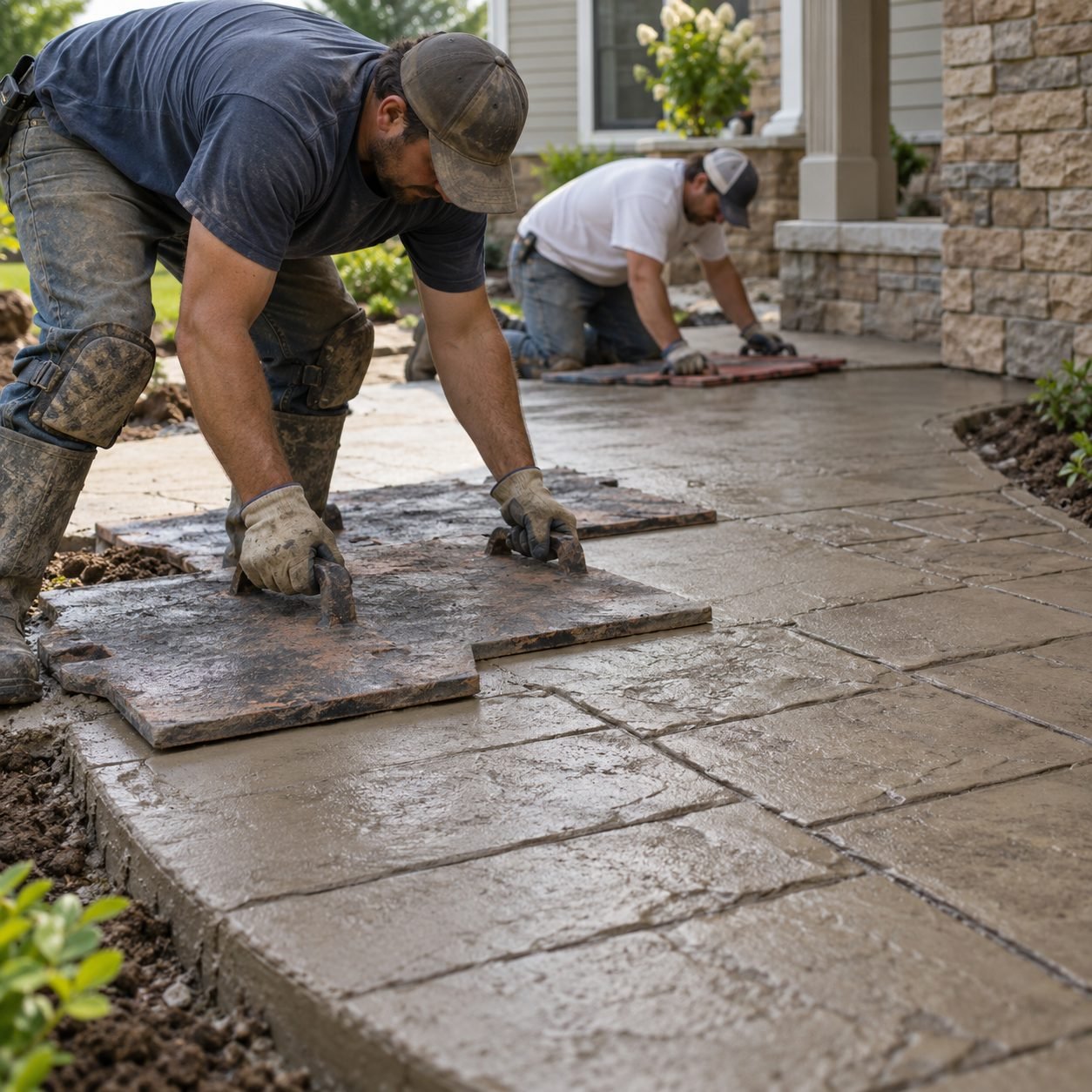 Concrete Contractor in Minco - OK setting forms for a new backyard patio pour, Concrete Contractor in Union City - OK setting forms for a new patio extension, Concrete Contractor in Langston - OK setting forms for a new backyard patio slab